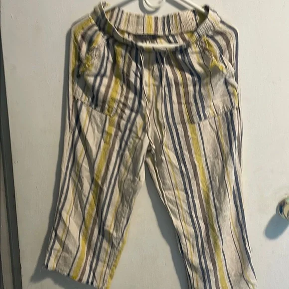 Striped Kids Bottoms in Yellow and Blue - Picture 1 of 3